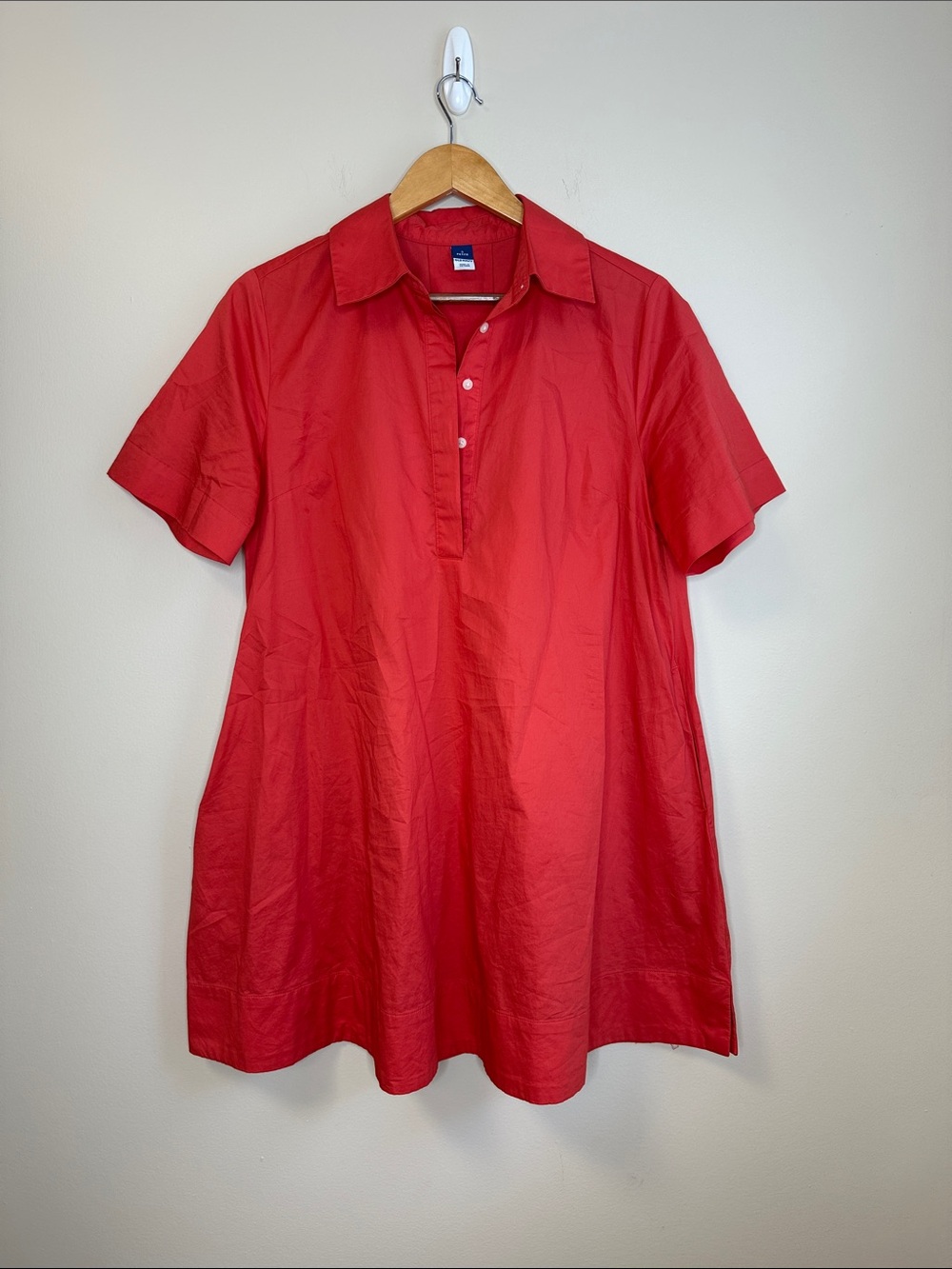 Old Navy Coral Orange Short-Sleeve Polo Shirt Dress Size Small Petite
